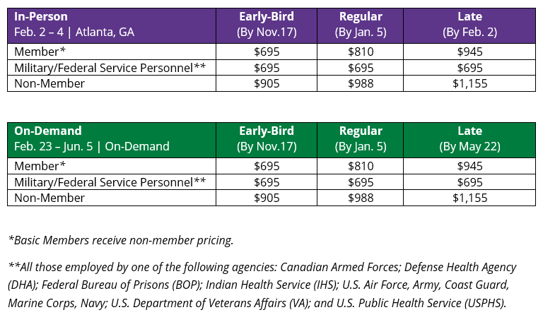2026 Boot Camp Registration Fees